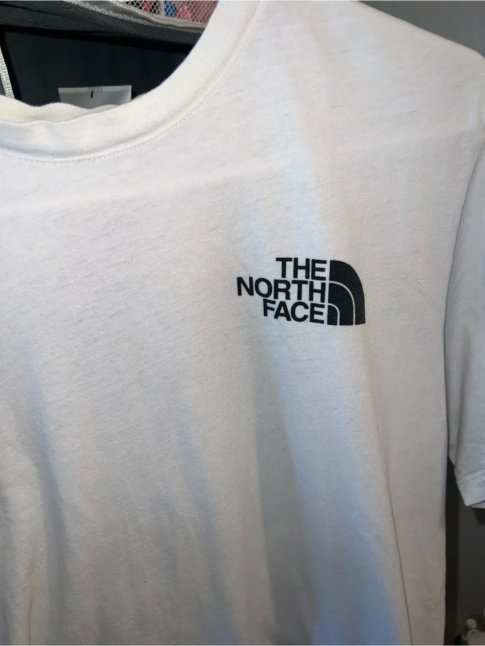 The North Face Men's White Short-Sleeve Tee with Black Logo
